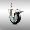 Service Caster 4 Inch 316SS Black Polyurethane Swivel 12mm Stem Caster Total Lock Brake SCC SCC-SS316TSTTL20S414-PPUB-BLK-M1215 - alternate 2